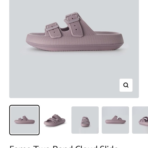 Cushinaire Lilac adjustable strap NWOT Fame Two Band Cloud Slide Neutrals - Picture 2 of 8